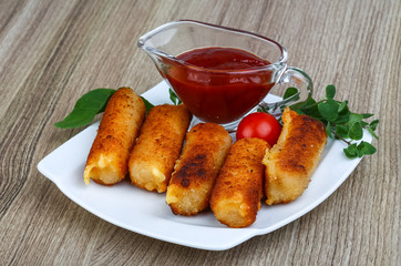 Roasted cheese sticks