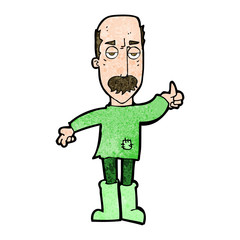 cartoon annoyed old man