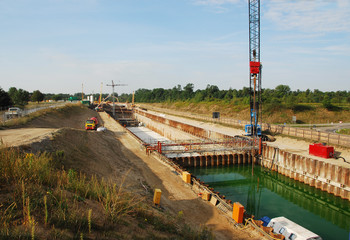 Tunnel-Großbaustelle