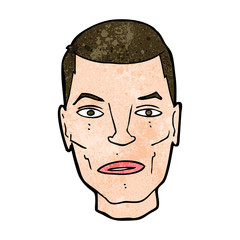 cartoon serious male face