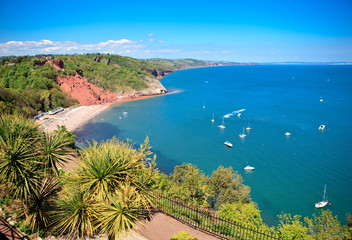 Babbacombe beach, Devon, England