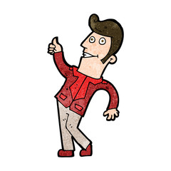 cartoon man giving thumbs up sign