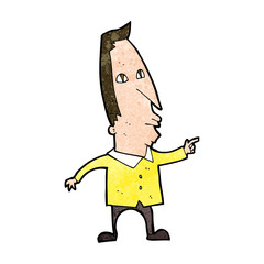 cartoon pointing man