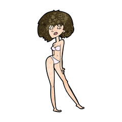 cartoon woman in bikini