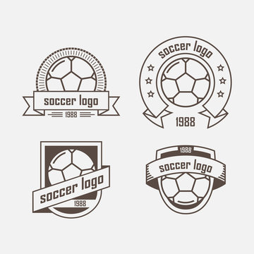 set of logos from sports equipment