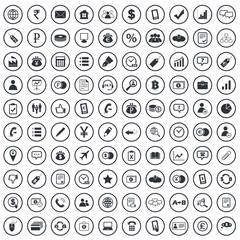 Business sign icons set