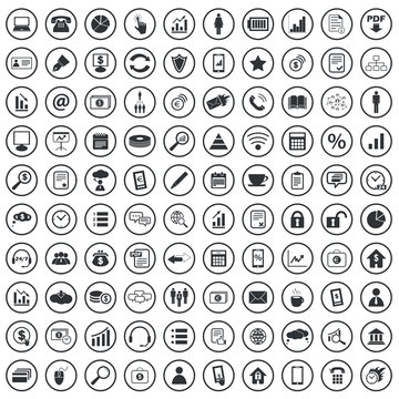 Office sign icons set