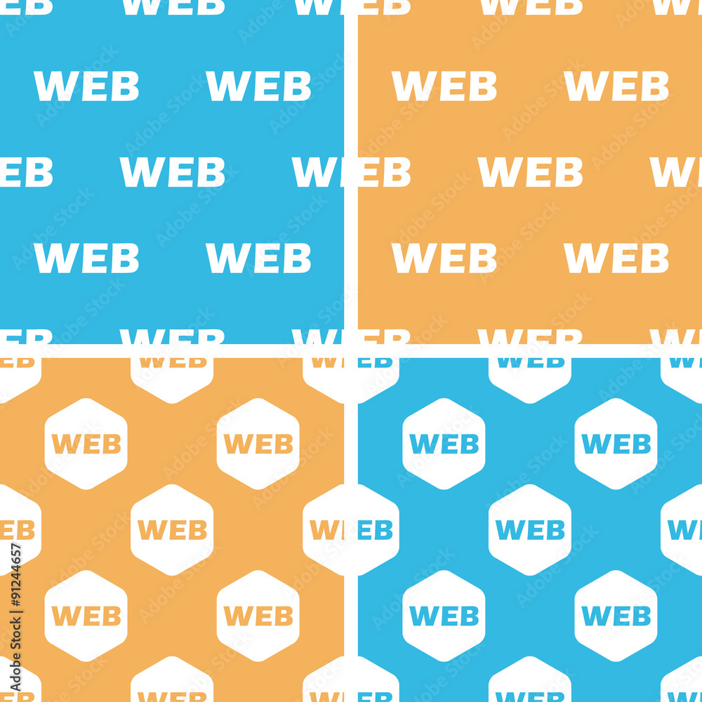 Poster web pattern set, colored