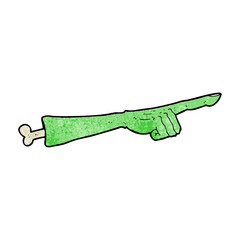 cartoon pointing zombie arm