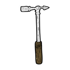 cartoon pin hammer