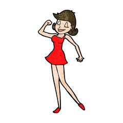 cartoon woman with can do attitude