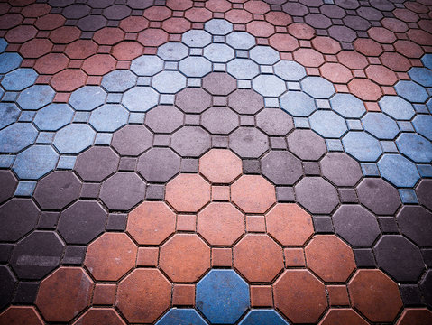 Concrete block floor