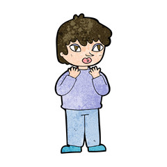 cartoon worried person