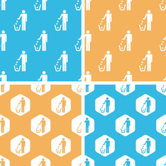 Keep clean pattern set, colored
