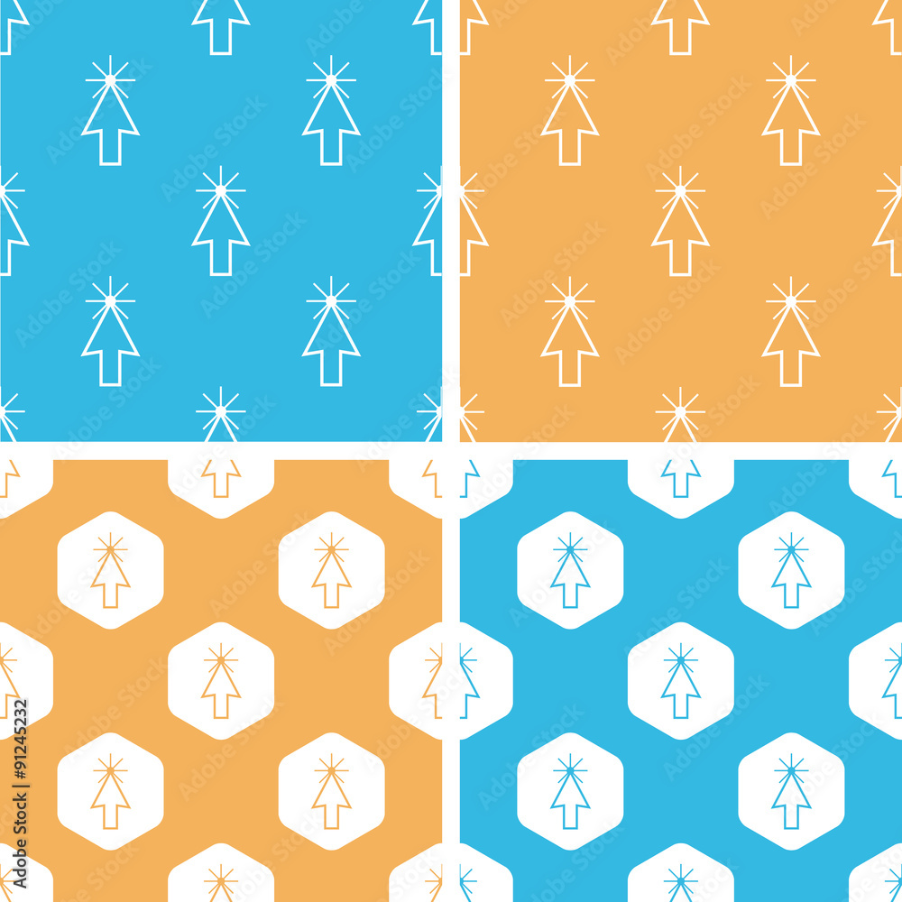 Poster arrow cursor pattern set, colored