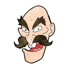 cartoon evil old man face