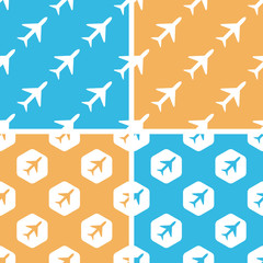 Plane pattern set, colored