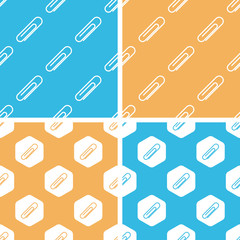 Paperclip pattern set, colored