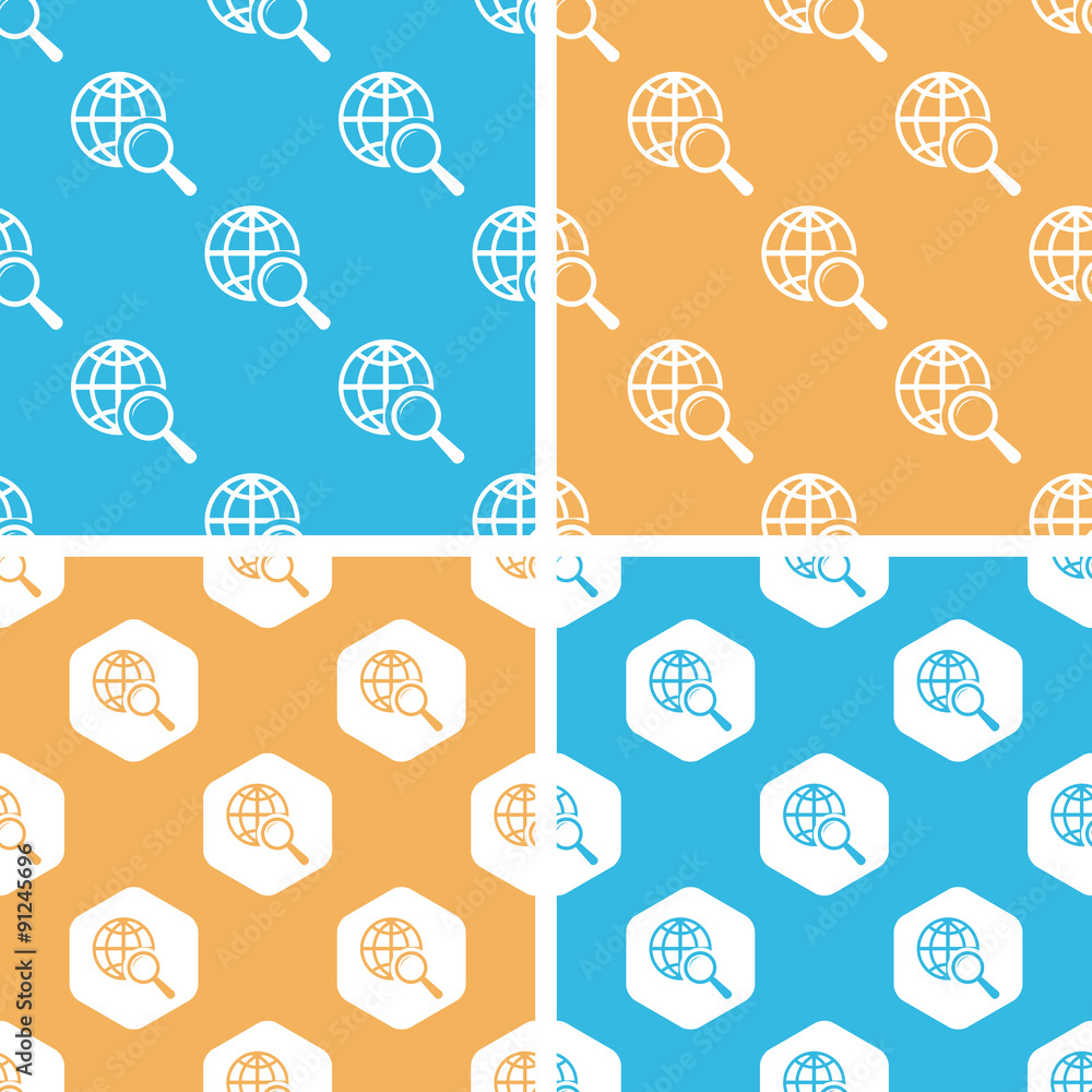Poster global search pattern set, colored
