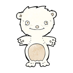 cartoon happy little polar bear