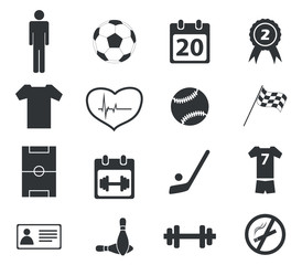 Fototapeta premium Sport icon set 2, simple