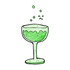 cartoon sparkling cocktail