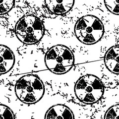 Radiohazard pattern grunge, monochrome