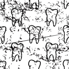 Tooth pattern grunge, monochrome