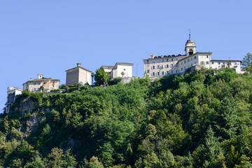 Fototapeta na wymiar The Sacred mountain sanctuary at Varallo