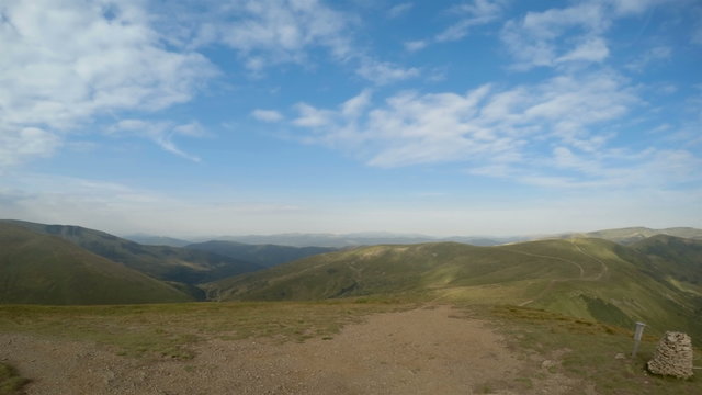 Circular Panorama from the Top of the Mountain. Time Lapse 4K