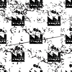 Factory pattern grunge, monochrome