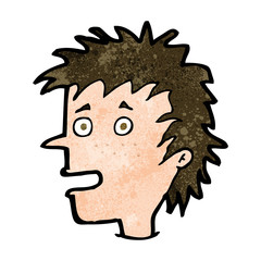 cartoon excited boy