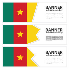 cameroon Flag banners collection independence day