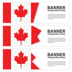Obraz na płótnie Canvas canada Flag banners collection independence day