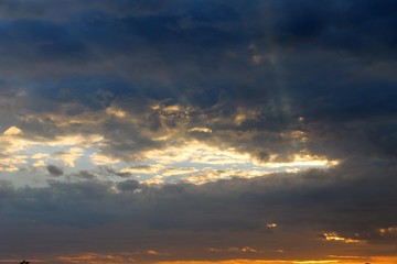 Sunset in sky