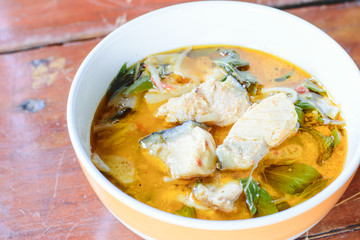 Red curry with fish