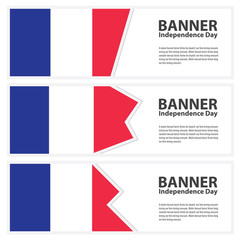 france Flag banners collection independence day