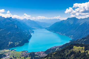 Brienzer lake and the alps