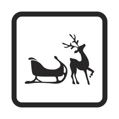 Christmas reindeer icon