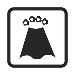 Wedding veil icon