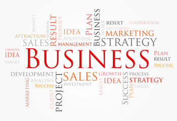 Business words concept, Business and Marketing concept