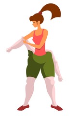 A woman is losing her overweight