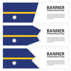  Nauru Flag banners collection independence day