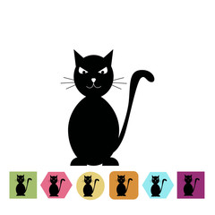 Black cat icon