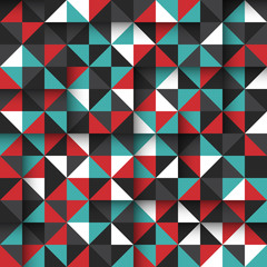 Modern seamless pattern with colorful triangles