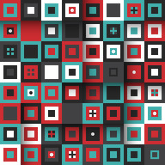 Modern seamless pattern with colorful squares