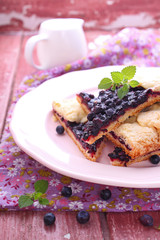biscuit with the addition of cornmeal with blueberries