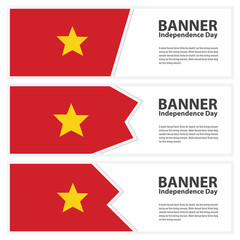 vietnam Flag banners collection independence day