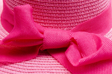 texture hat weave pink pink ribbon