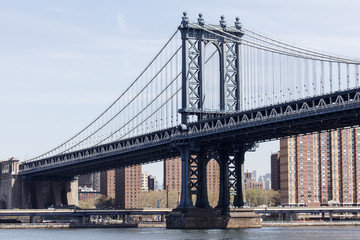 Fototapeta na wymiar Eastriver mit Manhattan Bridge in New York City